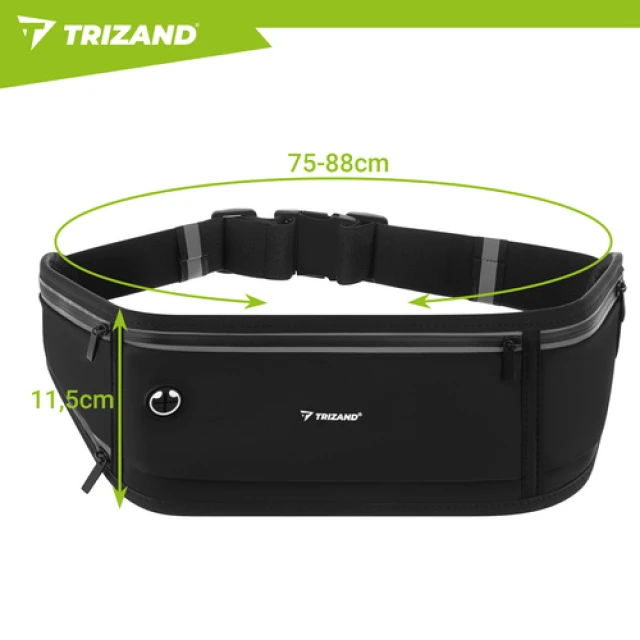 Сумка на пояс для бігу Trizand 51x21x11 см Black (5900779963047)