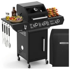 Газовий гриль Kaminer Varen Black 3.0 2+1 10 кВт Black (5900779963108)