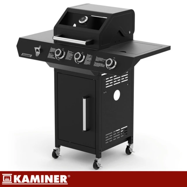 Газовий гриль Kaminer Varen Black 3.0 2+1 10 кВт Black (5900779963108)