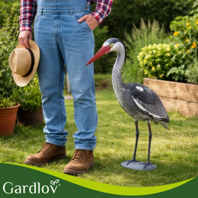 Фігурка садова Чапля Gardlov 66 см Grey (5900779963122)