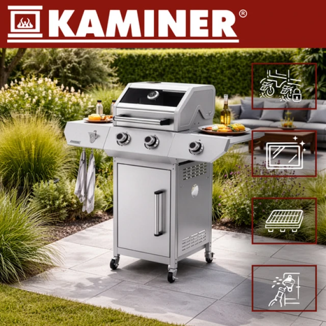 Газовий гриль Kaminer Varen 3.0 2+1 10 кВт (5900779963146)
