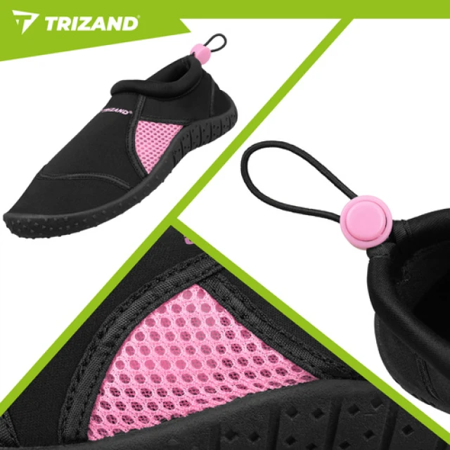 Взуття для води Trizand 37 розмір 5 мм Black-Pink (5900779963252)
