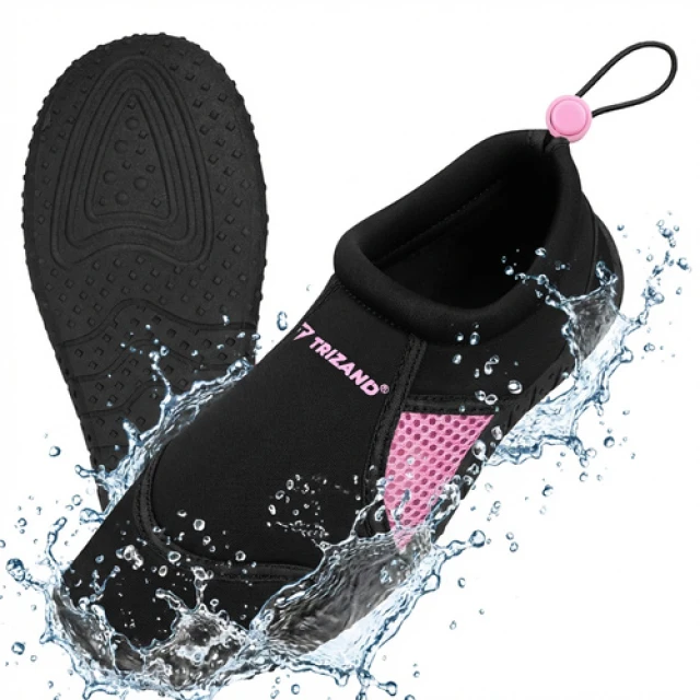 Взуття для води Trizand 37 розмір 5 мм Black-Pink (5900779963252)