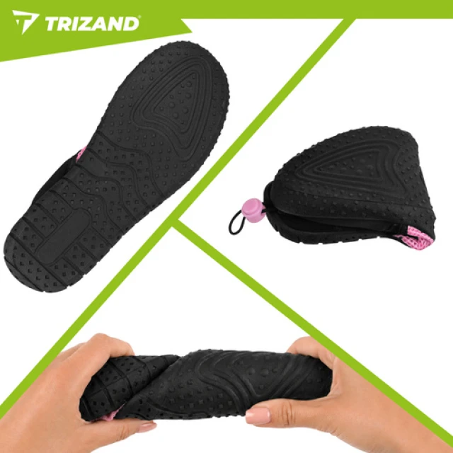 Взуття для води Trizand 39 розмір 5 мм Black-Pink (5900779963276)