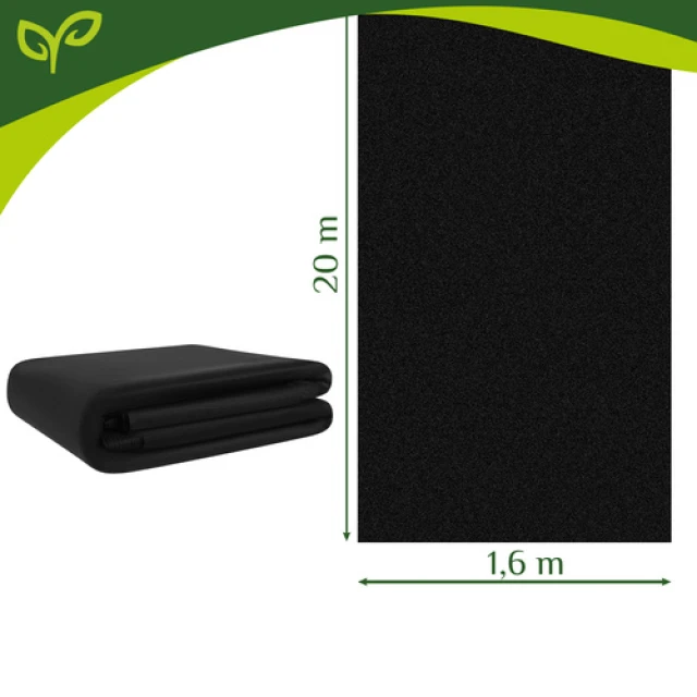 Агроволокно чорне Gardlov 1,6x20 м 50 г/м² з УФ-захистом (5900779963375)