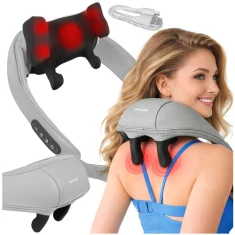 Масажер для шиї Isomedix Shiatsu 22,2 Вт з підігрівом LED USB-C (5900779963412)