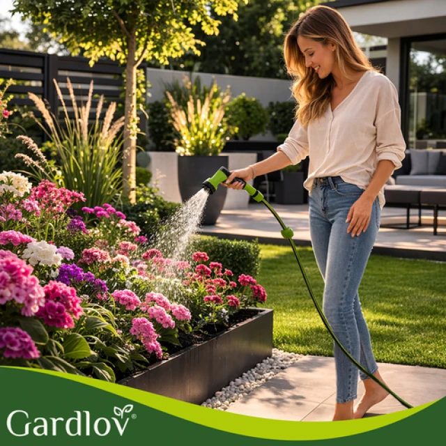Котушка для шланга автоматична Gardlov 20 м з розпилювачем 7 режимів (5900779963580)