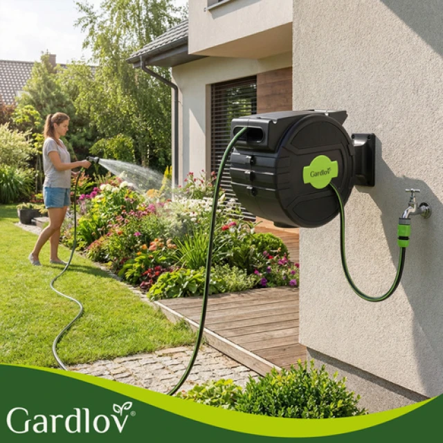Котушка для шланга автоматична Gardlov 20 м з розпилювачем 7 режимів (5900779963580)