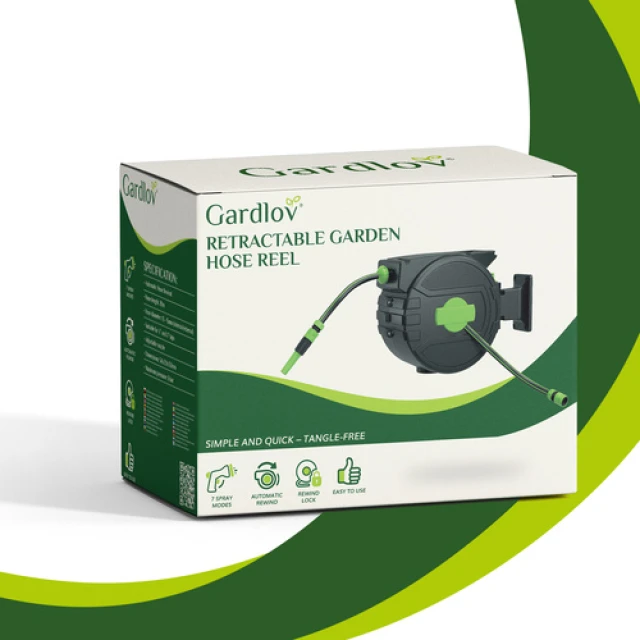 Котушка для шланга автоматична Gardlov 20 м з розпилювачем 7 режимів (5900779963580)