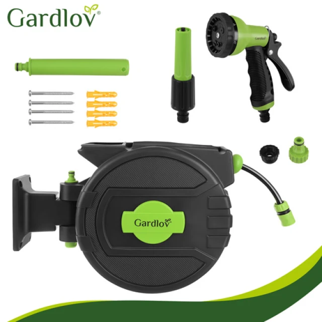 Котушка для шланга автоматична Gardlov 20 м з розпилювачем 7 режимів (5900779963580)
