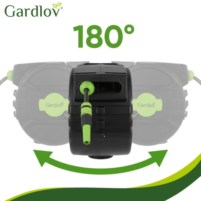 Котушка для шланга автоматична Gardlov 20 м з розпилювачем 7 режимів (5900779963580)