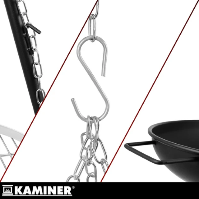 Садовий гриль на триноді Kaminer 167x58 см (5900779963658)