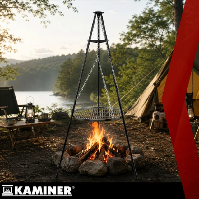 Садовий гриль на триноді Kaminer 167x58 см (5900779963658)