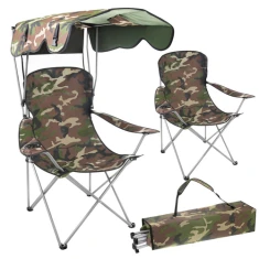 Крісло складне туристичне Trizand Panama з навісом Camouflage (5900779963672)