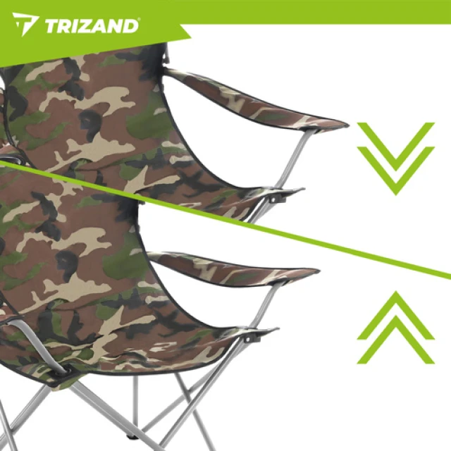 Крісло складне туристичне Trizand Panama з навісом Camouflage (5900779963672)