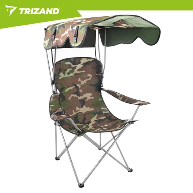 Крісло складне туристичне Trizand Panama з навісом Camouflage (5900779963672)