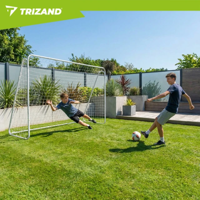 Футбольні ворота Trizand 213x150x90 см з сіткою (5900779963788)