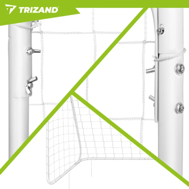 Футбольні ворота Trizand 213x150x90 см з сіткою (5900779963788)