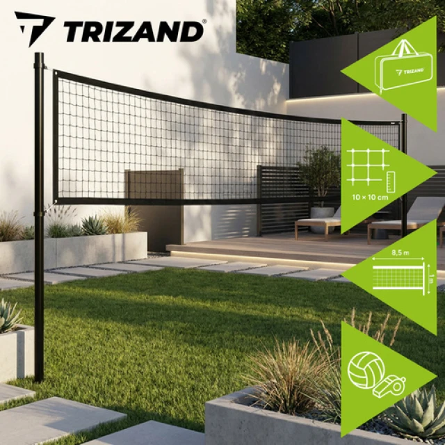 Сітка для волейболу Trizand 8,5x1 м з сумкою (5900779963795)