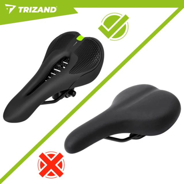 Сідло велосипедне Trizand 28x14 см Black (5900779963801)