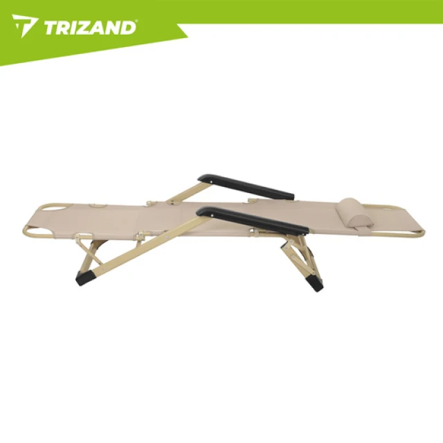 Шезлонг складной Trizand 60x177x30 см Beige (5900779963856)