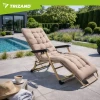 Шезлонг складной Trizand 60x177x30 см Beige (5900779963856)