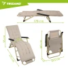 Шезлонг складной Trizand 60x177x30 см Beige (5900779963856)