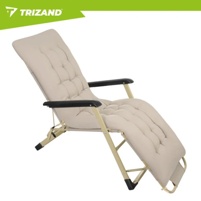 Шезлонг складной Trizand 60x177x30 см Beige (5900779963856)