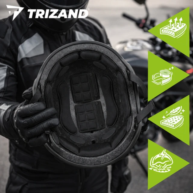Вкладки до шолома самоклеючі Trizand EVA 54 шт Black (5900779963894)