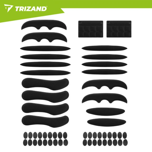 Вкладки до шолома самоклеючі Trizand EVA 54 шт Black (5900779963894)