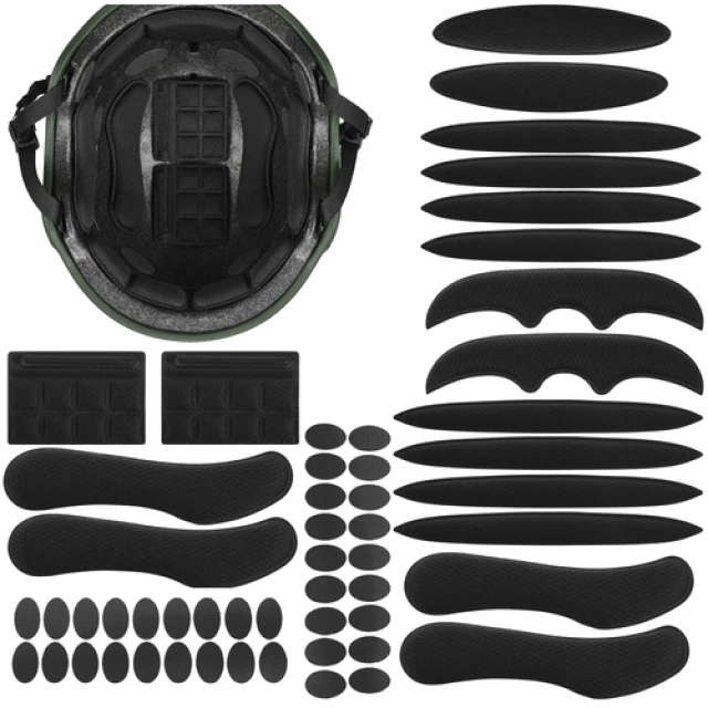 Вкладки до шолома самоклеючі Trizand EVA 54 шт Black (5900779963894)