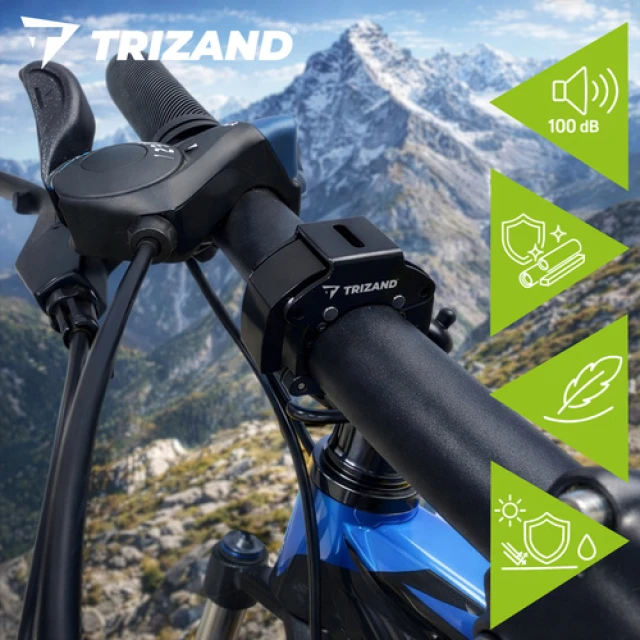 Звонок для велосипеда механический Trizand 100 дБ Black (5900779963900)