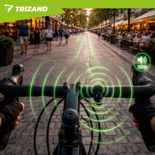 Звонок для велосипеда механический Trizand 100 дБ Black (5900779963900)