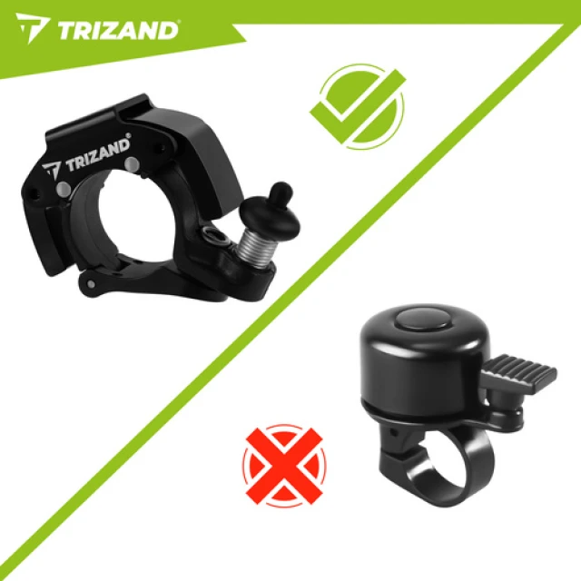 Звонок для велосипеда механический Trizand 100 дБ Black (5900779963900)