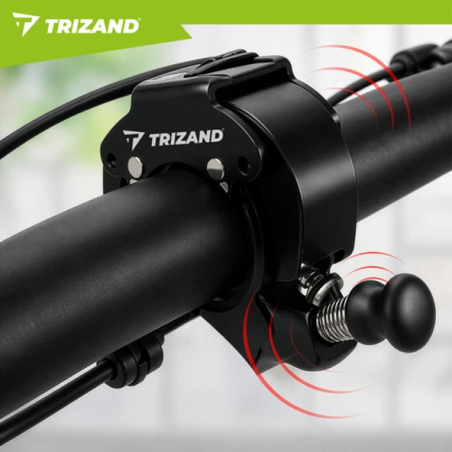 Звонок для велосипеда механический Trizand 100 дБ Black (5900779963900)