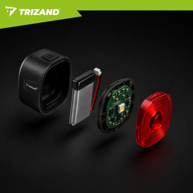 Ліхтар велосипедний задній Trizand LED USB 6 режимів IP66 Red (5900779963917)