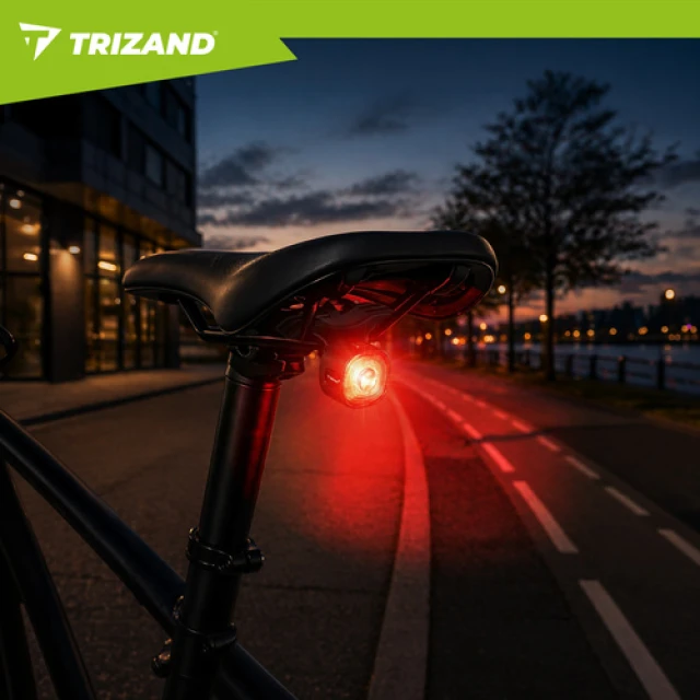 Ліхтар велосипедний задній Trizand LED USB 6 режимів IP66 Red (5900779963917)
