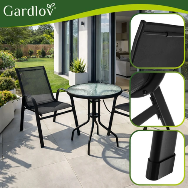 Комплект меблів для балкону стіл + Gardlov 2 стільці (5900779963948)