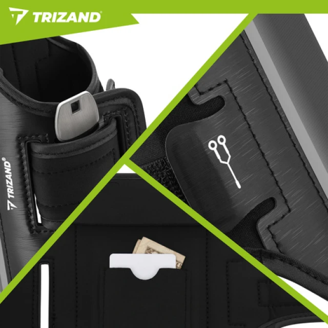 Чохол-пов'язка на руку для телефона Trizand 19x47,5 см Black (5900779963955)
