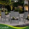 Комплект садових меблів диван Gardlov 2 крісла балконний столик 4 місця Grey (5900779964075)