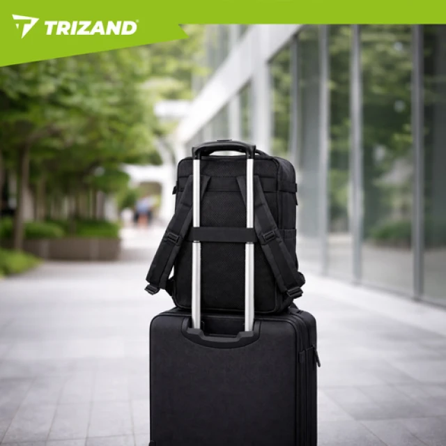 Рюкзак туристичний Trizand 42x32x40 см з USB Black (5900779964143)