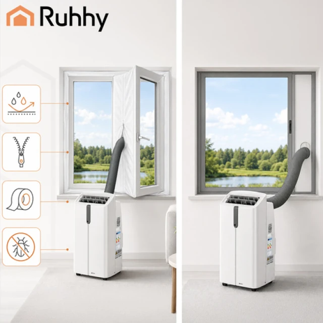 Мобільний кондиціонер Ruhhy 3,5 кВт Wi-Fi 12000 BTU 30 м² (5900779964167)