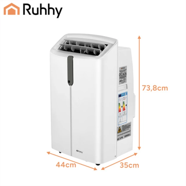 Мобільний кондиціонер Ruhhy 3,5 кВт Wi-Fi 12000 BTU 30 м² (5900779964167)