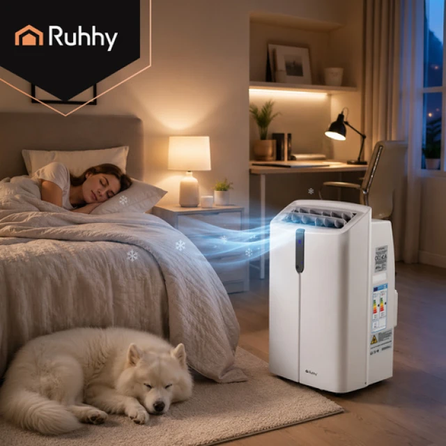 Мобільний кондиціонер Ruhhy 3,5 кВт Wi-Fi 12000 BTU 30 м² (5900779964167)