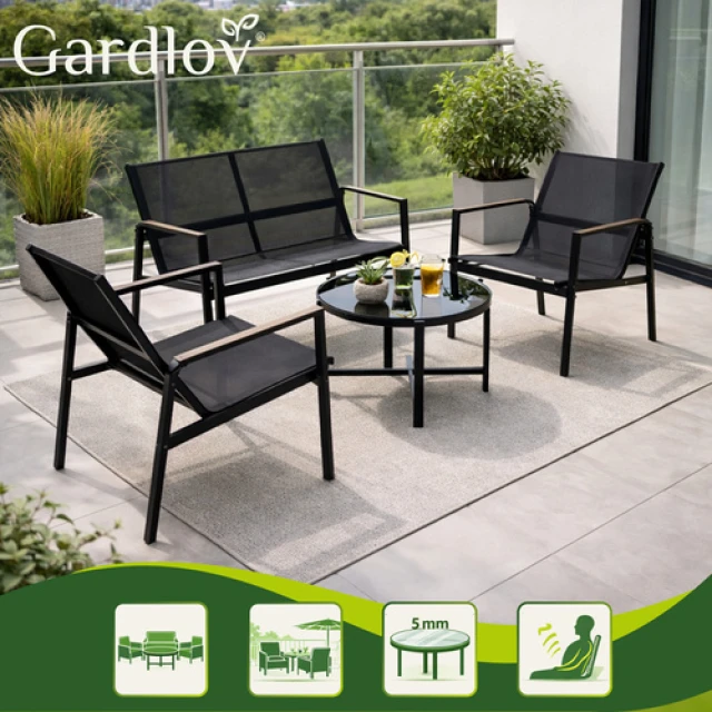 Комплект садових меблів стіл + Gardlov 2 стільці + диван (5900779964198)