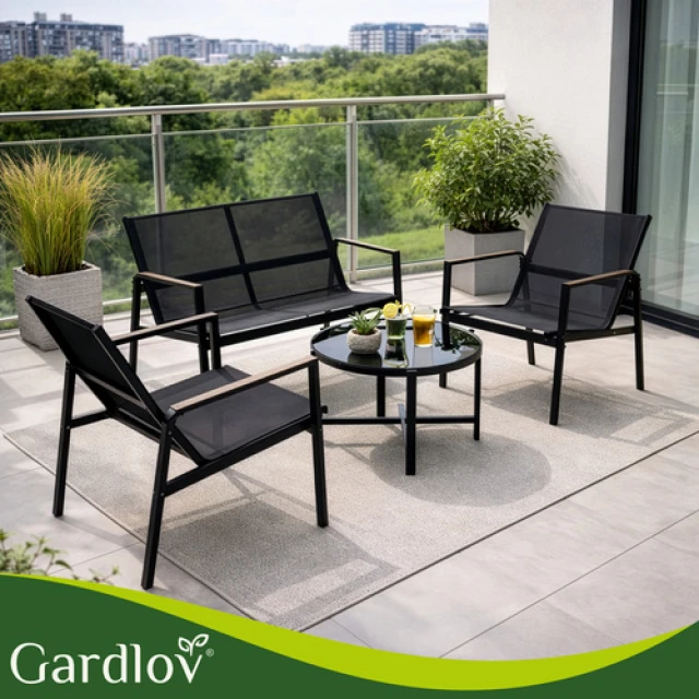 Комплект садових меблів стіл + Gardlov 2 стільці + диван (5900779964198)