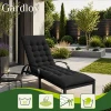 Стьобана подушка для садового шезлонгу Gardlov 180x50x9 см Black (5900779964211)