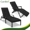Стьобана подушка для садового шезлонгу Gardlov 180x50x9 см Black (5900779964211)