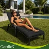 Стьобана подушка для садового шезлонгу Gardlov 180x50x9 см Black (5900779964211)