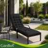 Стьобана подушка для садового шезлонгу Gardlov 180x50x9 см Black (5900779964211)
